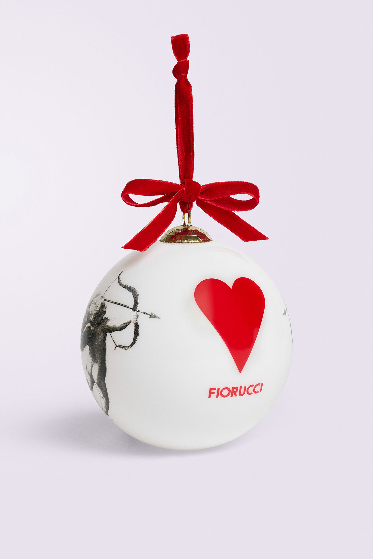 Cupid Christmas Bauble White